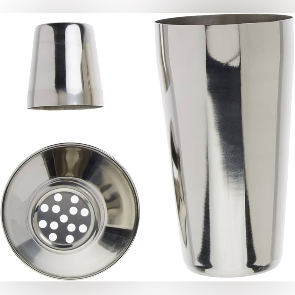 NIB WINCO Stainless Steel 3-Piece Cocktail Shaker 🥂